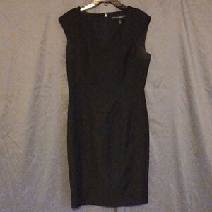 White House Black Market Classic Black Midi Dress